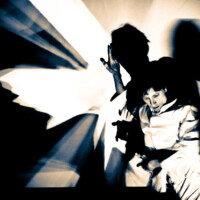 Projektion Enkidu rankX bei NMI in der Akademie der Wissenschaften; Tanz Ingo Reulecke, 7/2008 (c) Sulamith Sallmann