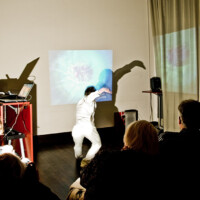 Projektion Enkidu rankX bei NMI in der Akademie der Wissenschaften; Tanz Ingo Reulecke, 7/2008 (c) Sulamith Sallmann