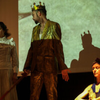 Theater 'La Rate Blanche' Amsterdam, OBA, 2009 Schauspieler auf der Bühne